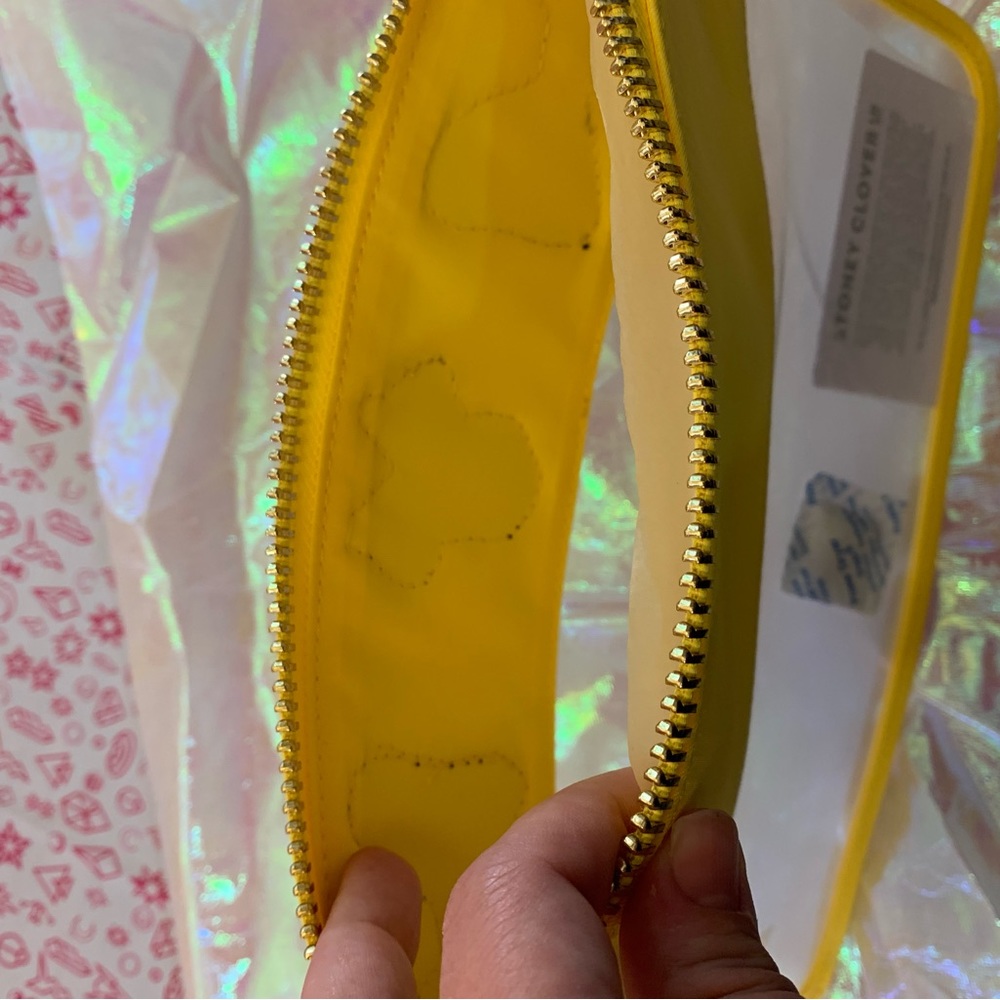 Stoney Clover Lane x Disney Minnie Mouse Fable Bow Flat Clear Pouch in Lemon - Picture 8 of 8